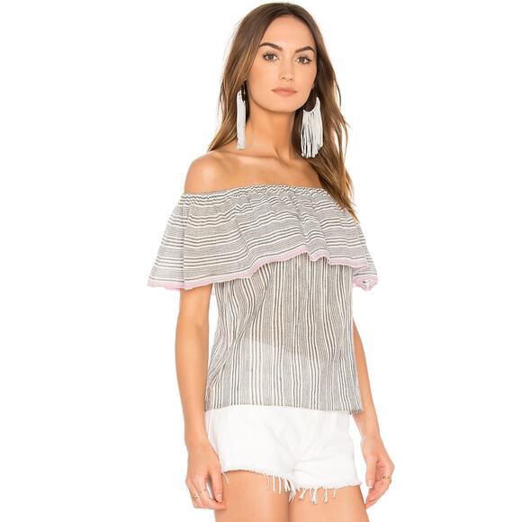 Bailey 44 Fetir‎ Off Shoulder Cotton Gauze Top in Gray Size Small - Picture 10 of 11